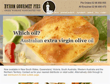 Tablet Screenshot of byrongourmetpies.com.au